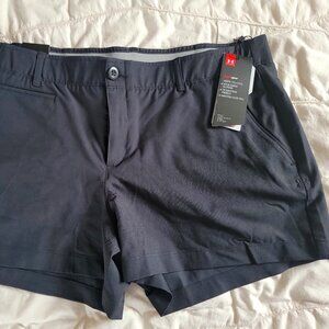 New Women's 16 Under Heat GearArmour Black XL Button Golf Shorts